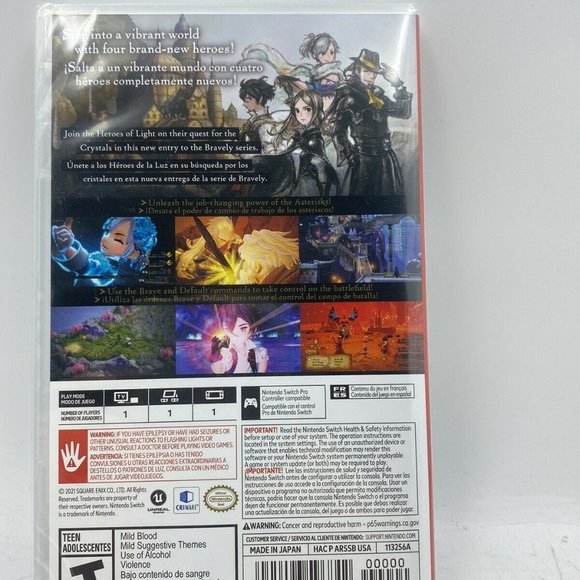 Bravely Default 2 Nintendo Switch Sealed Brand New Ships Same Day Ordered - Picture 2 of 2